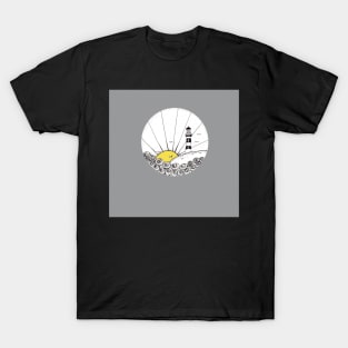 Lighthouse Ink Line Drawing T-Shirt